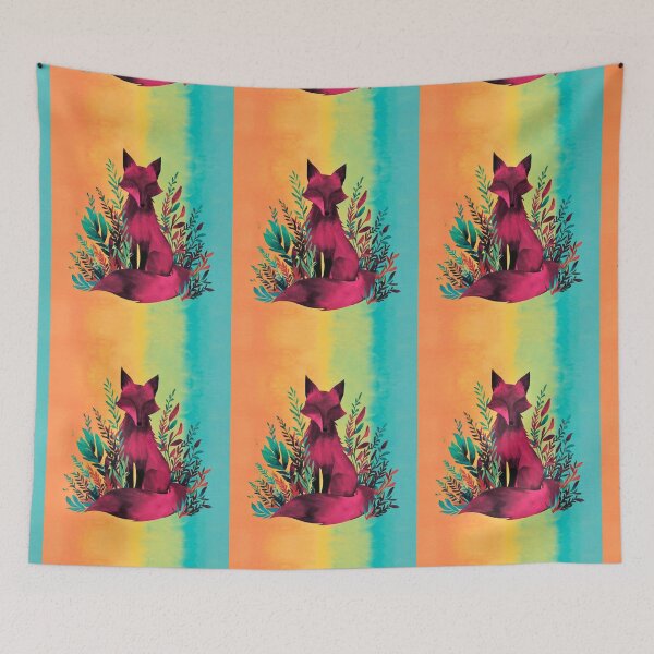 Artikelvorschau, Süßer Fuchs. Entzückender Fuchs, Aquarellfuchs, Fuchszeichnung, Blumenfuchs, Fuchsbild entworfen und verkauft von FoxVibes.