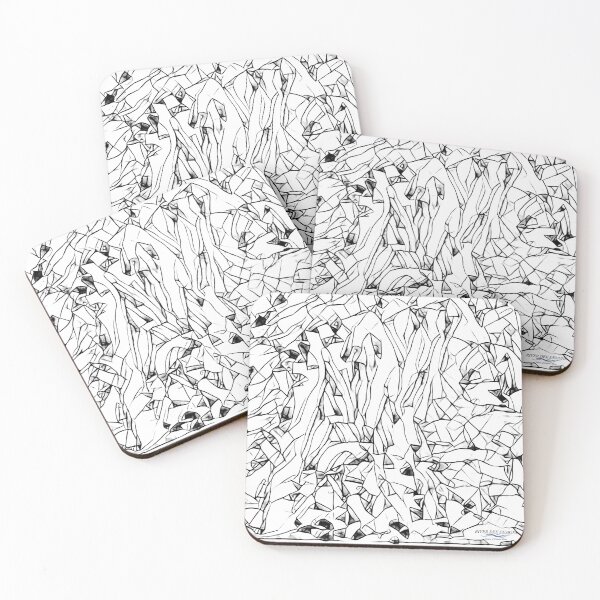 Item preview, Midnight Cluster in the Garden (Black and White) designed and sold by RiverDeeDesigns.