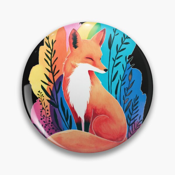 Item preview, Cute Fox. Adorable fox, watercolor fox, fox drawing, floral fox, fox image designed and sold by FoxVibes.