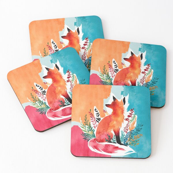 Item preview, Cute Fox. Adorable fox, watercolor fox, fox drawing, floral fox, fox image designed and sold by FoxVibes.