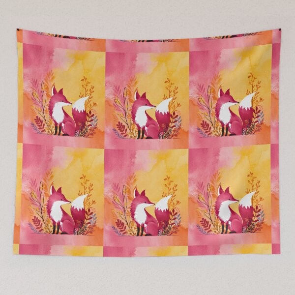 Artikelvorschau, Süßer Fuchs. Entzückender Fuchs, Aquarellfuchs, Fuchszeichnung, Blumenfuchs, Fuchsbild entworfen und verkauft von FoxVibes.