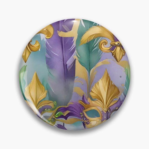Item preview, Mardi Gras Masks with Purple, Gold, Green with Feathers designed and sold by BougieSouthern.