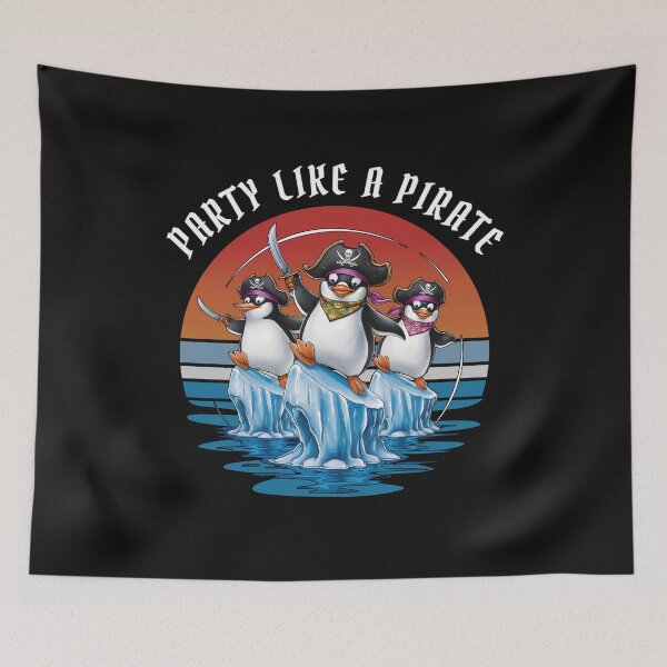 Item preview, Talk like a pirate - Arrrctic Adventures Iceberg navigation Penguins designed and sold by Oz64.