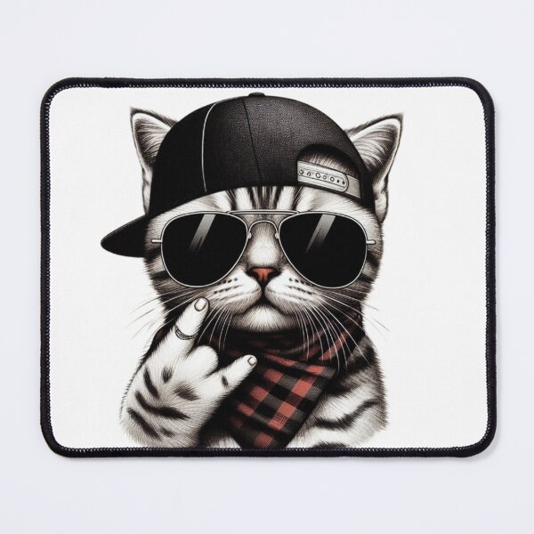 Item preview, Cat Kitten Yo Yo Honey Singh Gesture sketch art Hip hopper style designed and sold by ZulryLifestyles.