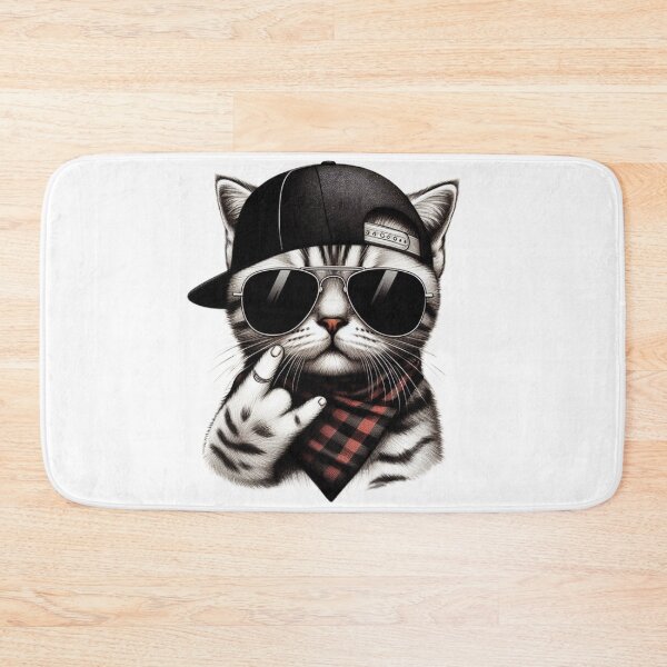 Item preview, Cat Kitten Yo Yo Honey Singh Gesture sketch art Hip hopper style designed and sold by ZulryLifestyles.