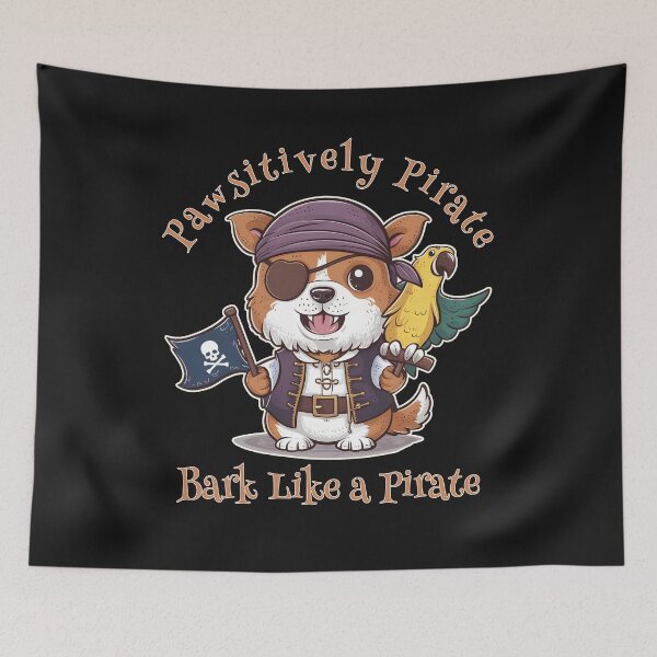 Item preview, Talk like a pirate Arrgh - Dog Pirate with Parrot Bark like a pirate designed and sold by Oz64.