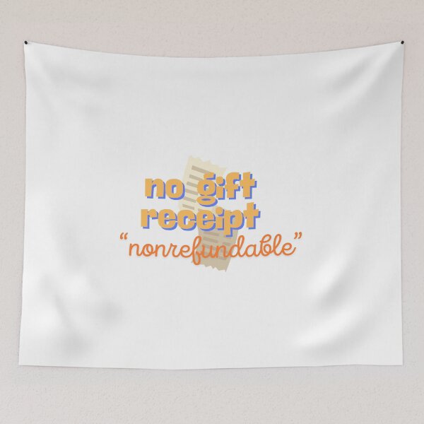 Item preview, no gift receipt designed and sold by Gerardo Segismundo.