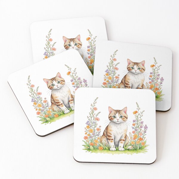 Item preview, Manx Cat And Flowers designed and sold by TheAnimalZ00.