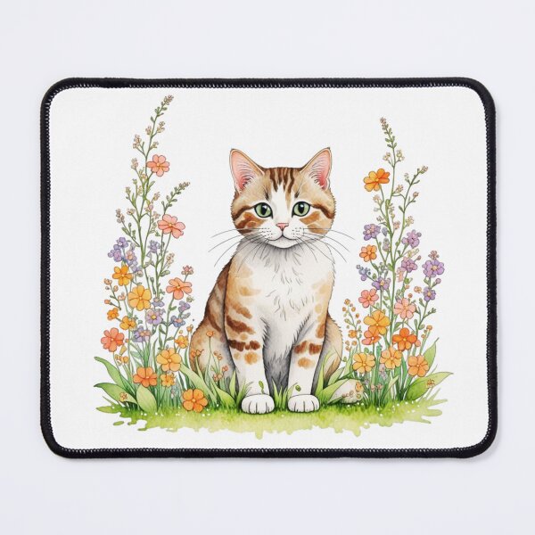 Item preview, Manx Cat And Flowers designed and sold by TheAnimalZ00.