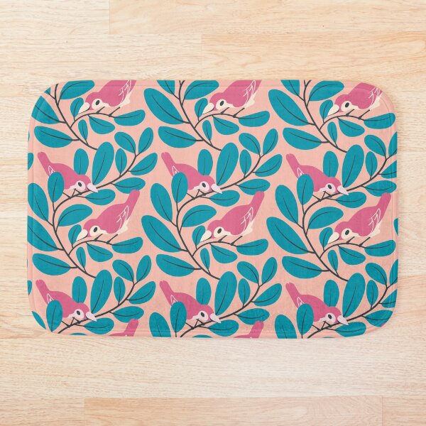 Item preview, Pink Birds on Blue Branches designed and sold by OhYha.