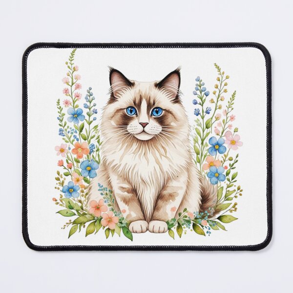 Item preview, Ragdoll Cat And Flowers designed and sold by TheAnimalZ00.