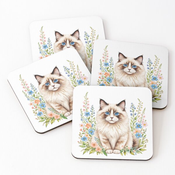 Item preview, Ragdoll Cat And Flowers designed and sold by TheAnimalZ00.