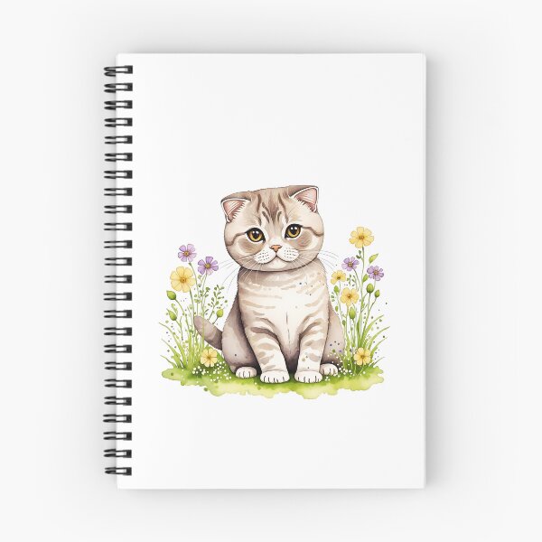 Item preview, Scottish Fold Cat And Flowers designed and sold by TheAnimalZ00.