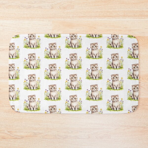 Item preview, Scottish Fold Cat And Flowers designed and sold by TheAnimalZ00.