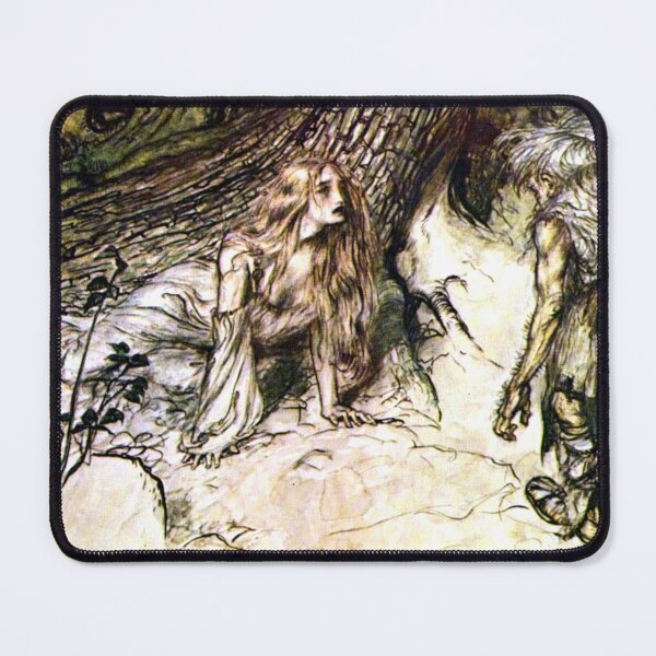 Item preview, Mime finds the mother of Siegfried in the forest - Seigfried and the Twilight of the Gods - Arthur Rackham designed and sold by forgottenbeauty.