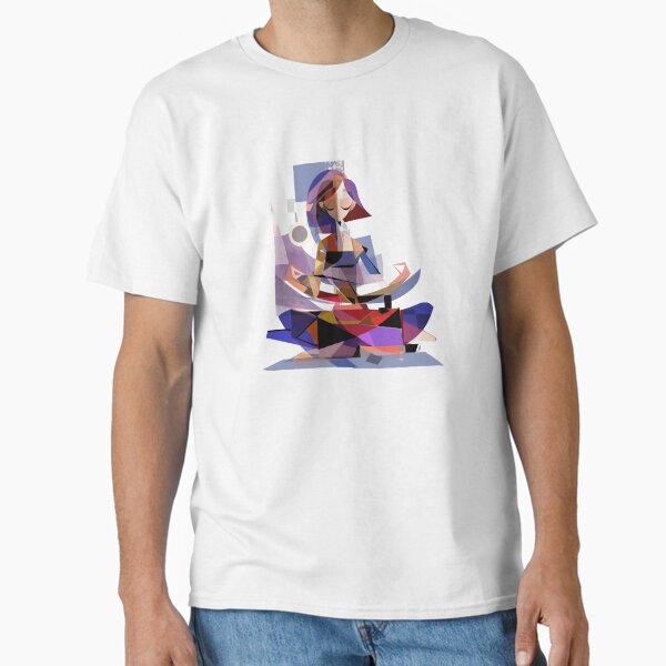 Item preview, Cubist style girl meditating designed and sold by allenrad.