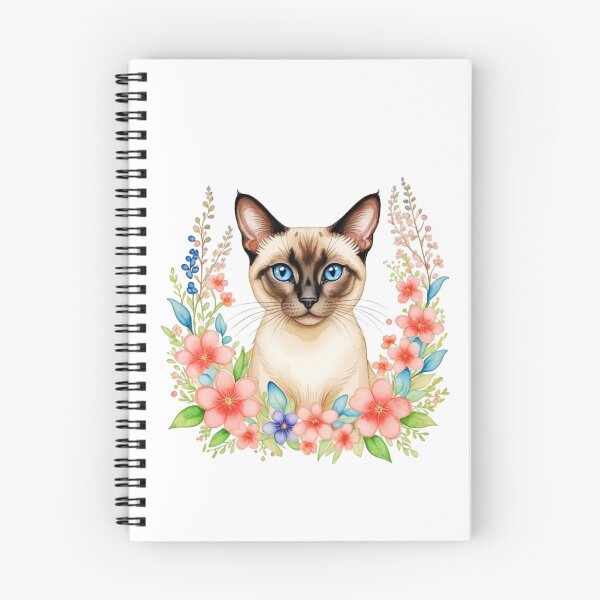 Item preview, Thai Siamese Cat And Flowers designed and sold by TheAnimalZ00.