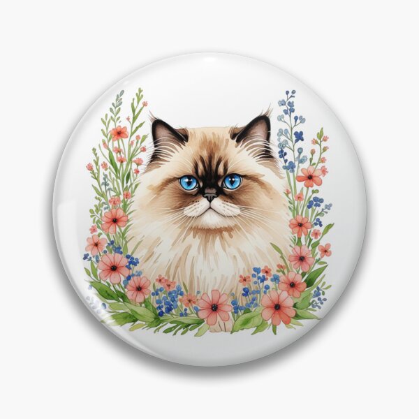 Item preview, Himalayan Cat And Flowers designed and sold by TheAnimalZ00.
