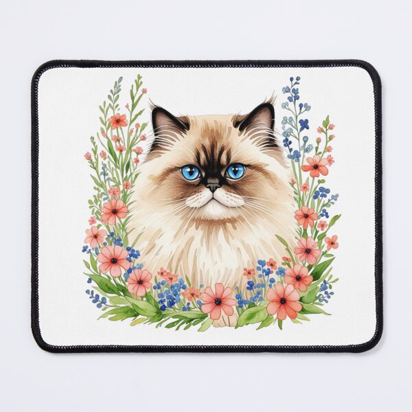 Item preview, Himalayan Cat And Flowers designed and sold by TheAnimalZ00.