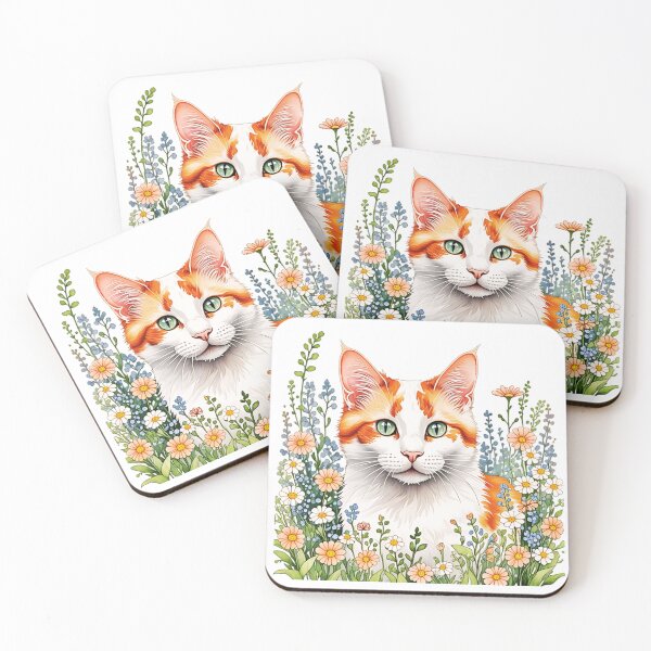 Item preview, Turkish Van Cat And Flowers designed and sold by TheAnimalZ00.