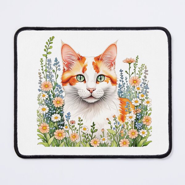 Item preview, Turkish Van Cat And Flowers designed and sold by TheAnimalZ00.