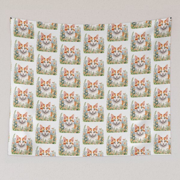 Item preview, Turkish Van Cat And Flowers designed and sold by TheAnimalZ00.