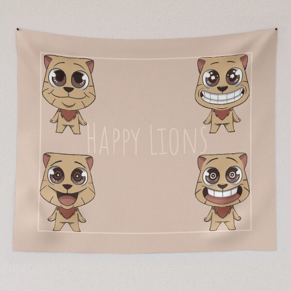 Item preview, Happy Chibi Lions - 4 Illustrations designed and sold by Biomazhop.