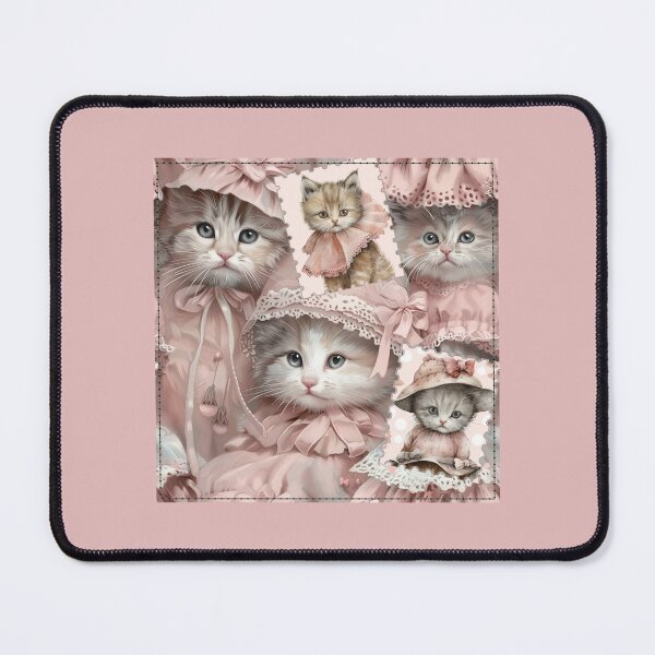 Item preview, Cute kittens in pink dresses designed and sold by fuzzyfox.