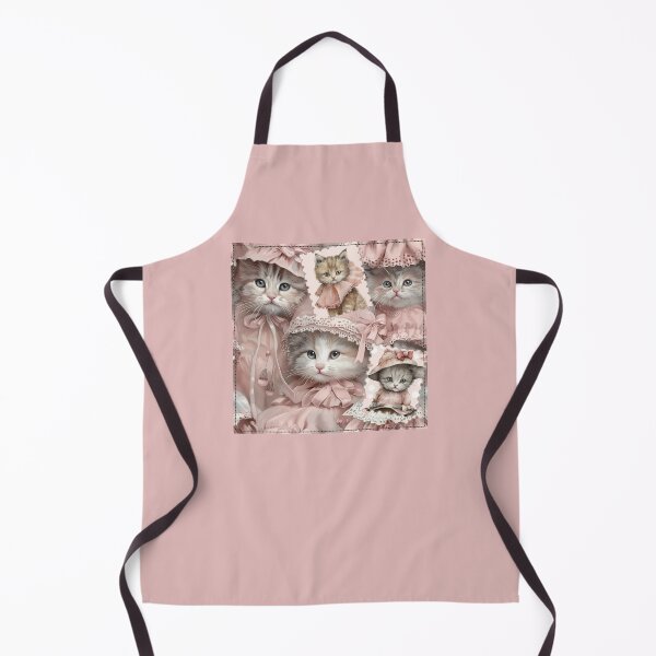 Item preview, Cute kittens in pink dresses designed and sold by fuzzyfox.