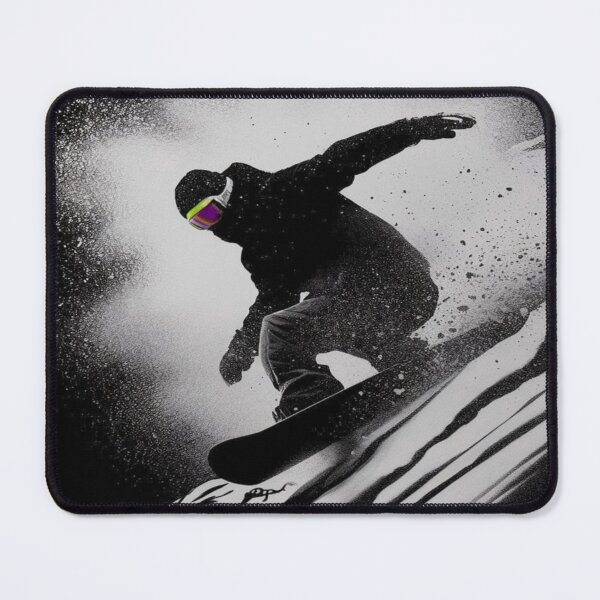 Item preview, Snowboarder in powder snow designed and sold by hitNmiss.