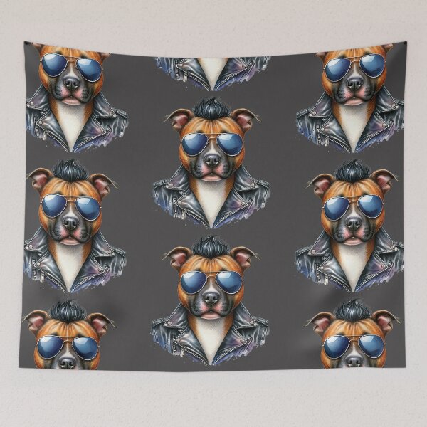 Item preview, Staffordshire Bull Terrier Rock Star designed and sold by 93-Store.
