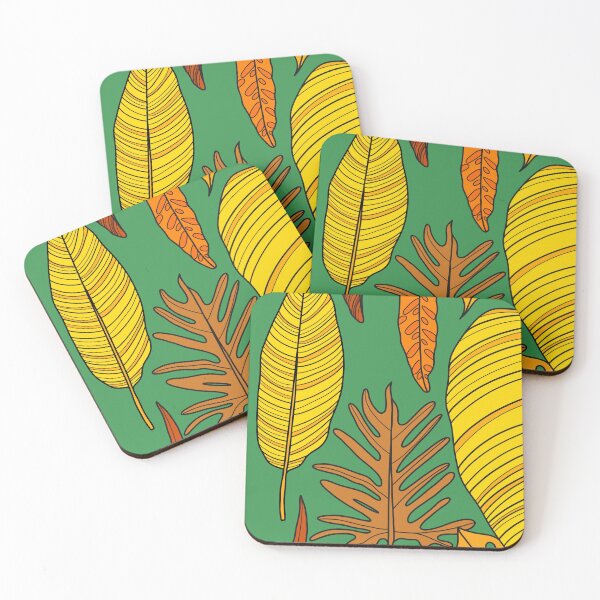 Item preview, Orange Leaves on a Green Background designed and sold by MihaelaMereoara.