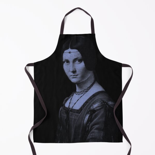 Artikelvorschau, LA BELLE FERRONNIERE / Leonardo Davinci / Porträt einer unbekannten Frau Blau Monocolor entworfen und verkauft von pelagio.