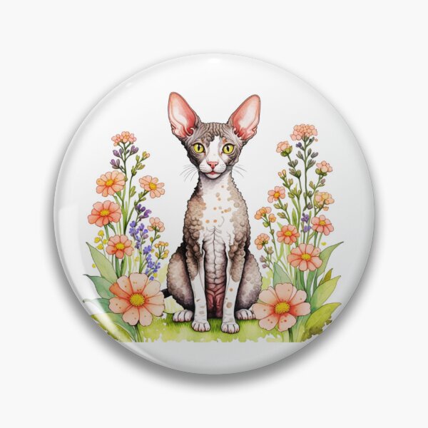 Item preview, Cornish Rex Cat And Flowers designed and sold by TheAnimalZ00.