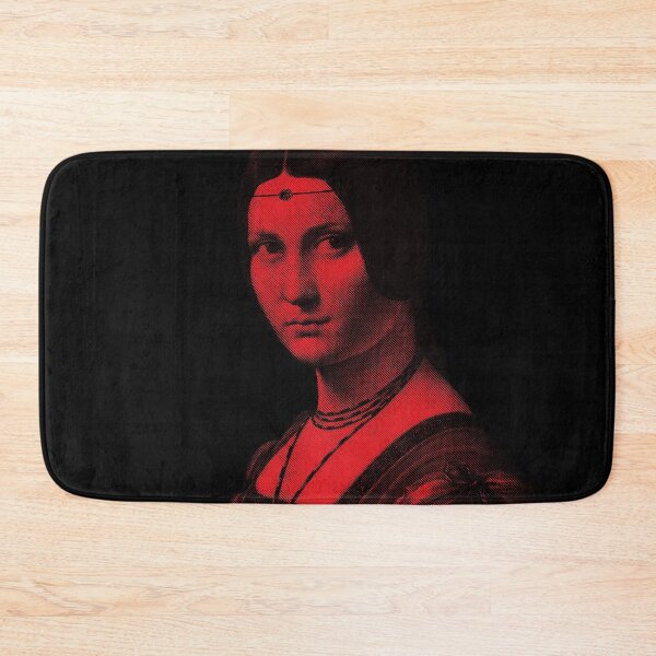 Artikelvorschau, LA BELLE FERRONNIERE / Leonardo Davinci / Porträt einer unbekannten Frau Rot Monocolor entworfen und verkauft von pelagio.