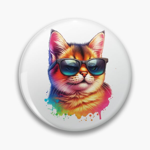 Item preview, Watercolor Chausie Cat Wearing Sunglasses designed and sold by TheAnimalZ00.