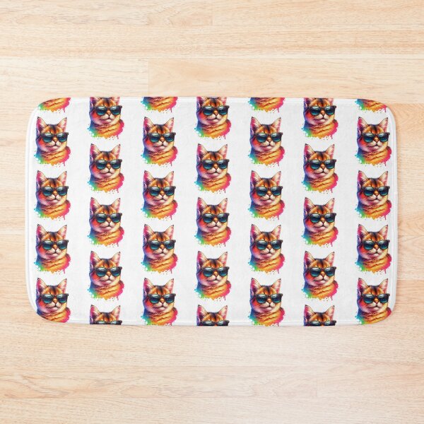 Item preview, Watercolor Chausie Cat Wearing Sunglasses designed and sold by TheAnimalZ00.