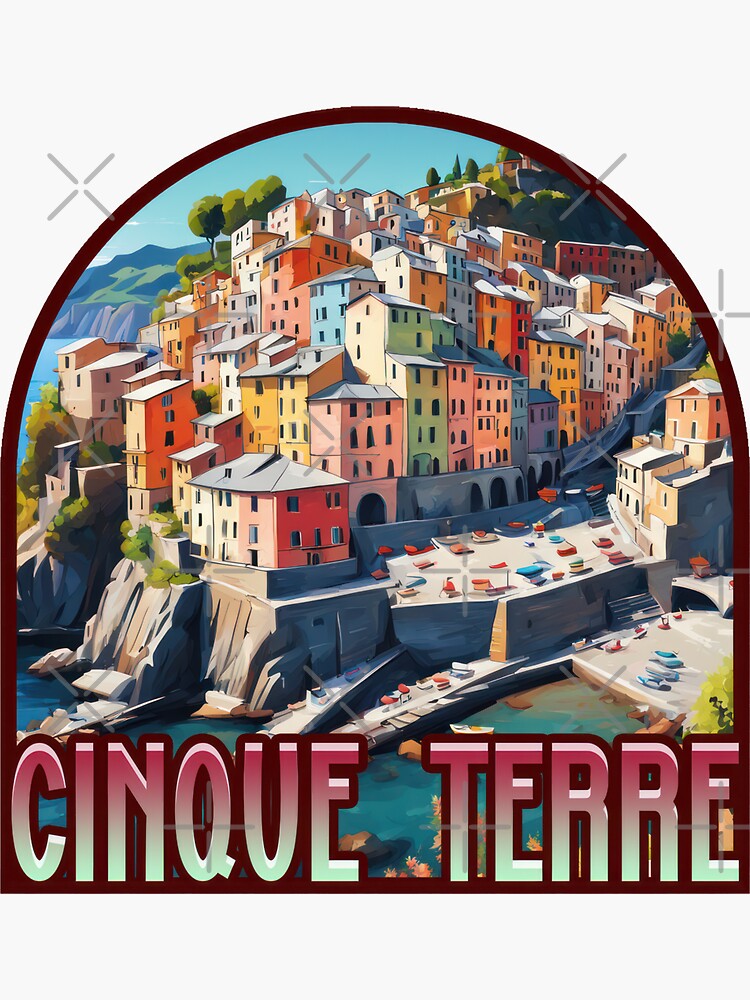 Thumbnail 3 of 3, Sticker, Cinque Terre - Italy designed and sold by duke818.