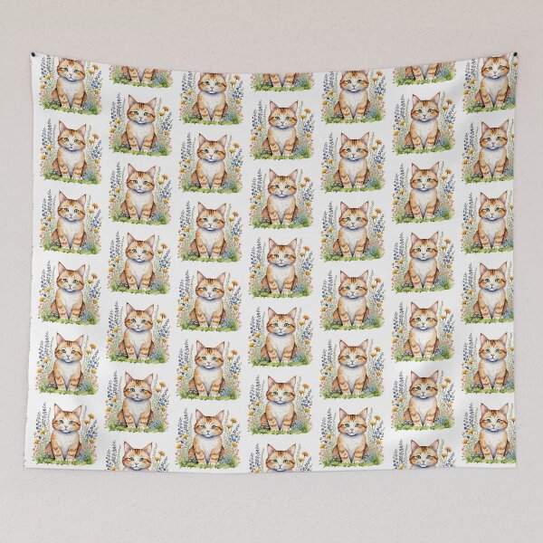 Item preview, Highlander Cat And Flowers designed and sold by TheAnimalZ00.