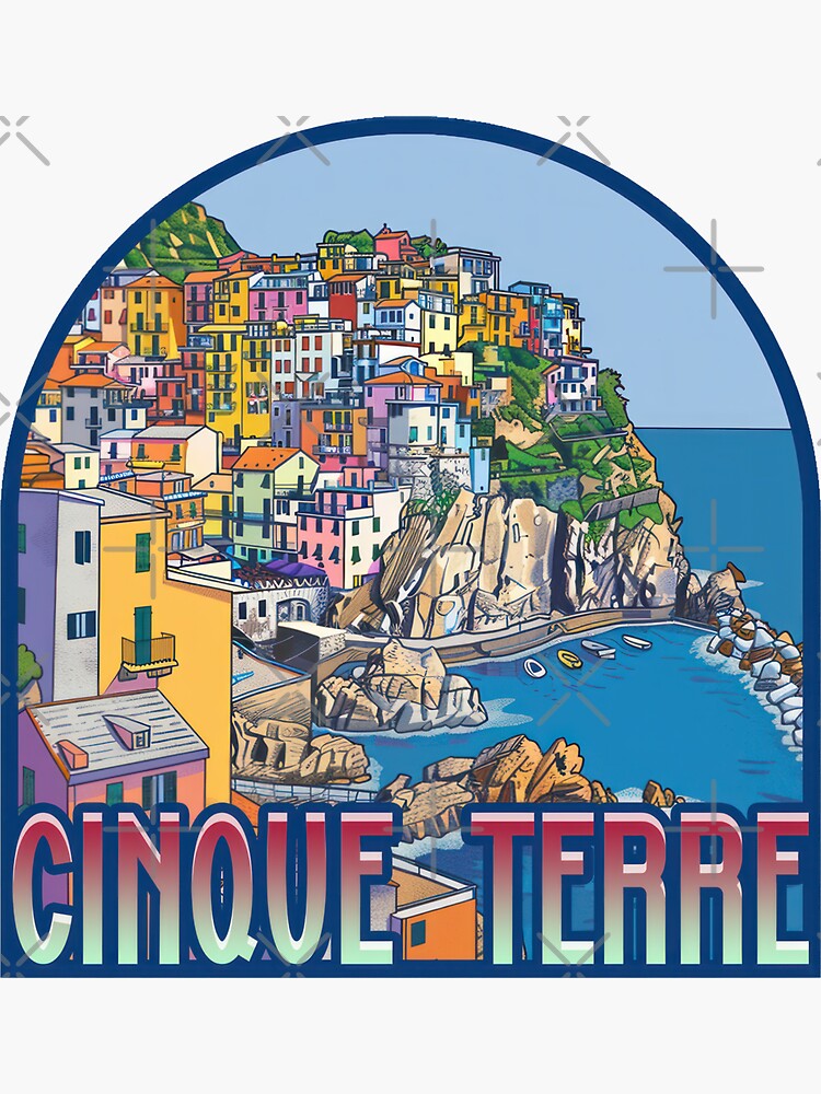 Thumbnail 3 of 3, Sticker, Cinque Terre - Italy designed and sold by duke818.