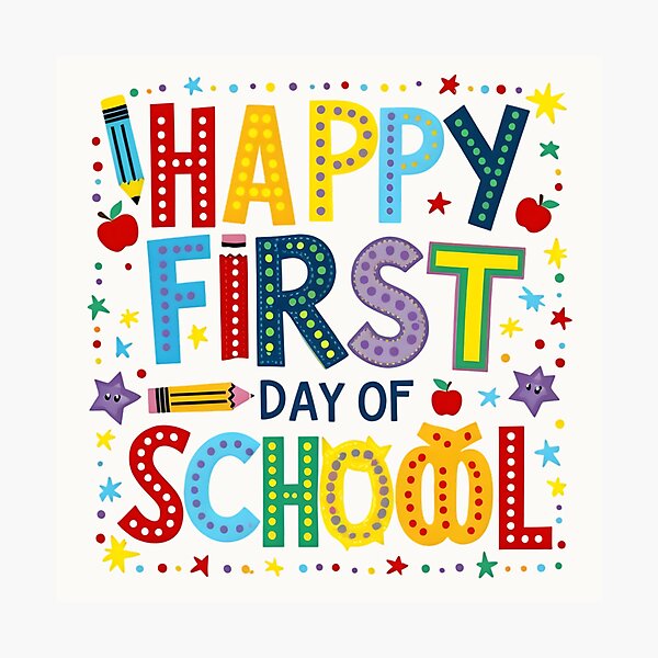 Item preview, happy first day of school designed and sold by GogoGrove.