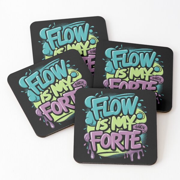 Item preview, Flow is my forte Classic Rap Beats 90s Hip Hop Music Design designed and sold by RadDeck.