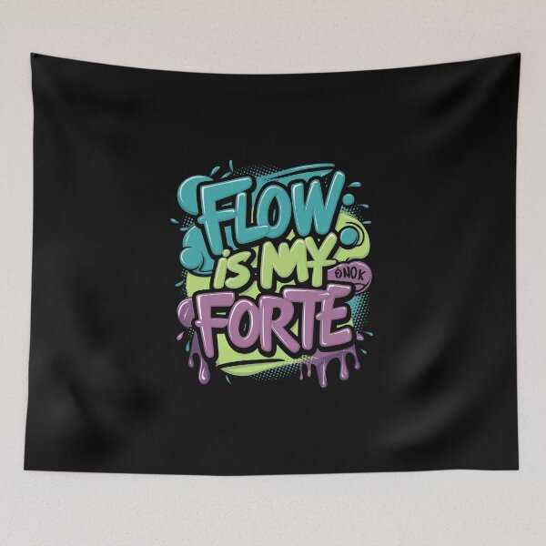 Item preview, Flow is my forte Classic Rap Beats 90s Hip Hop Music Design designed and sold by RadDeck.