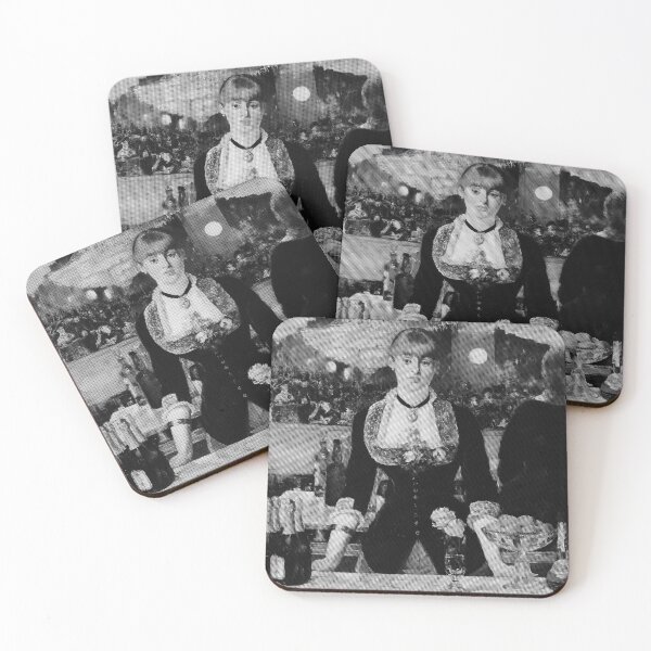 Item preview, A Bar at the Folies-Bergere / Edouard Manet / Monocolor diagonal design White designed and sold by pelagio.