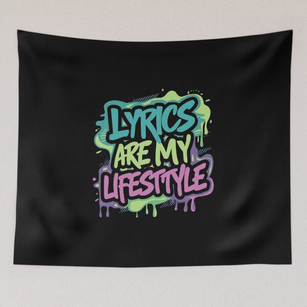 Item preview, Lyrics are my lifestyle Hip Hop Culture Icons Legendary Rapper Design designed and sold by RadDeck.