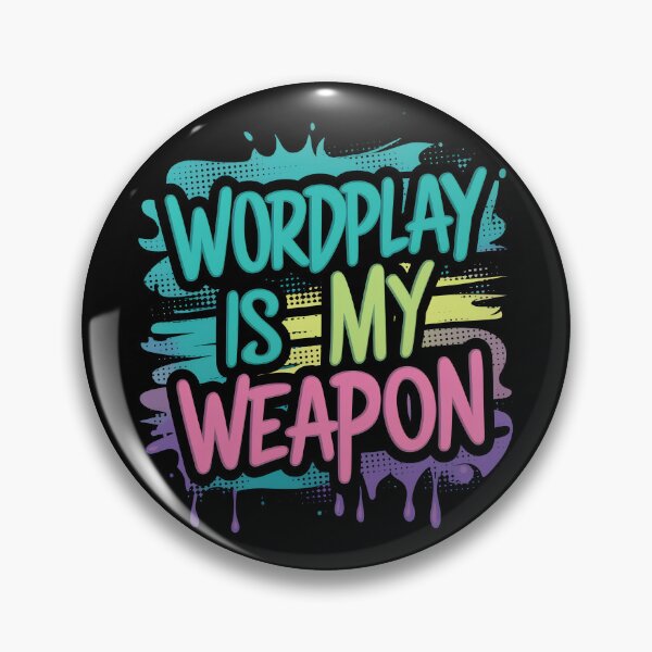 Item preview, Wordplay is my weapon Retro Rap Icons 90s Hip Hop Music Design designed and sold by RadDeck.