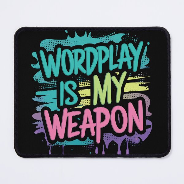 Item preview, Wordplay is my weapon Retro Rap Icons 90s Hip Hop Music Design designed and sold by RadDeck.