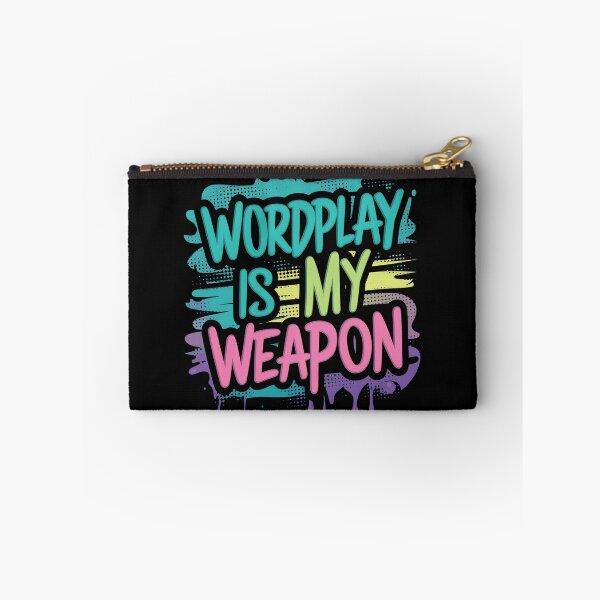 Item preview, Wordplay is my weapon Retro Rap Icons 90s Hip Hop Music Design designed and sold by RadDeck.