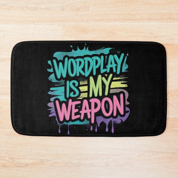 Item preview, Wordplay is my weapon Retro Rap Icons 90s Hip Hop Music Design designed and sold by RadDeck.