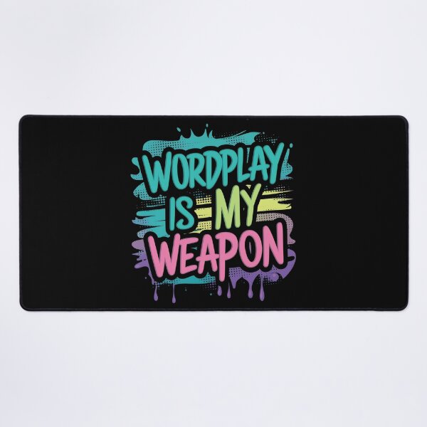 Item preview, Wordplay is my weapon Retro Rap Icons 90s Hip Hop Music Design designed and sold by RadDeck.